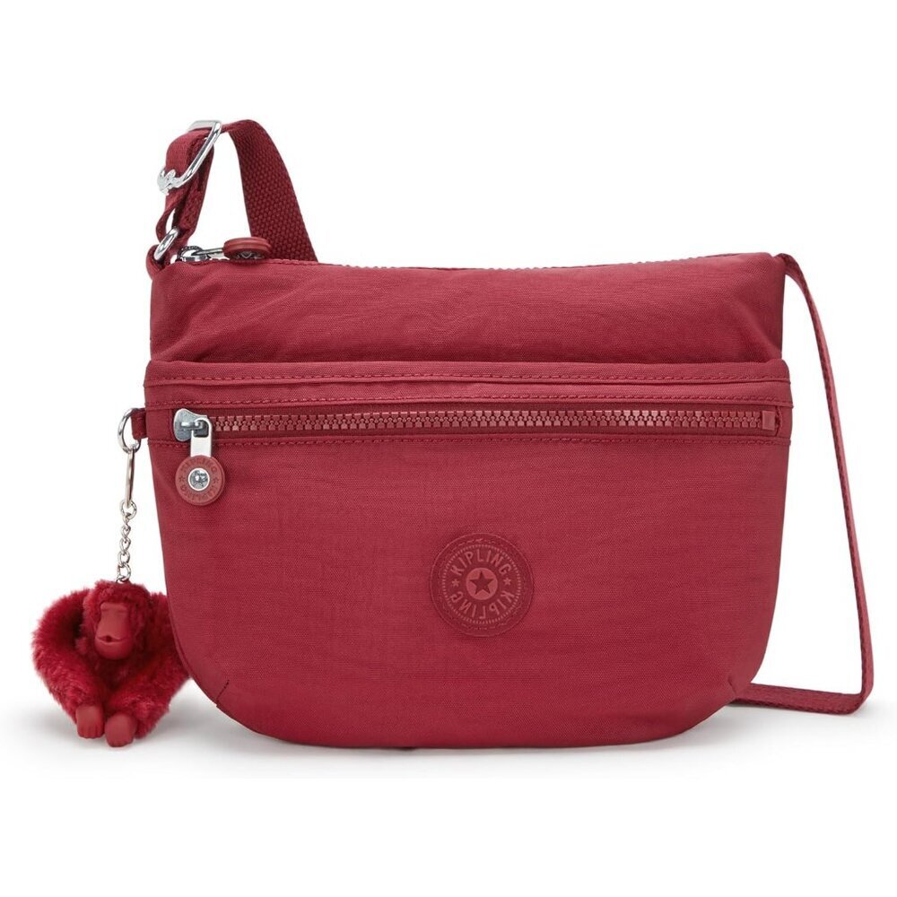 Nylon Crossbody Bag Womens Small Compact Travel Organizer Funky Red